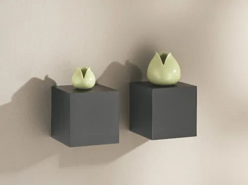 Dolle Wandregal Dado, Schwarz, 150 x 150 x 150 mm in schwarz von Dolle Wohnregale