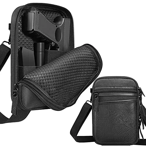 Palumma Verdeckte Kurzwaffen-Tasche, mit Schultergurt, taktische Molle-Telefontasche, Cross-Body für Outdoor, Camping, Wandern und Reisen, Schwarz