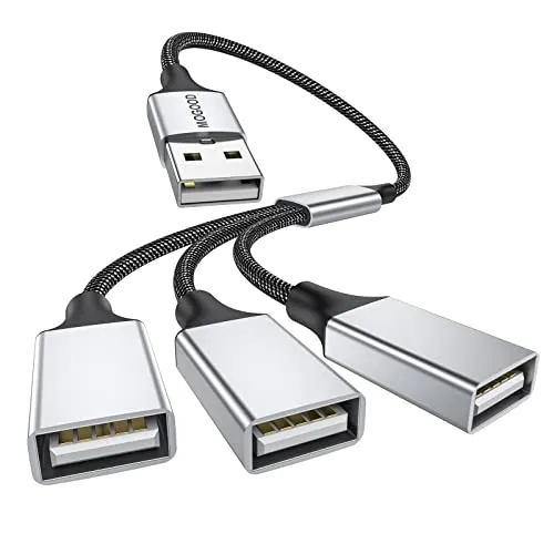 MOGOOD USB Splitter 1 zu 3 USB 2.0 Splitter Ladekabel Netzkabel Verl ngerung Hub Adapter für MacBook/Laptop/LED etc
