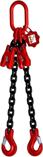 Anschlagkette Güteklasse 8 2-Strang 6,0 m 8 mm mit Verkürzung schwarz