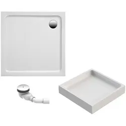 Schulte Duschwanne Modell A 100x100 cm - Whirlpool-Badewannen aus hochwertigem Sanitäracryl, pflegeleicht und alterungsbeständig, ideal für jedes Badezimmerlayout.