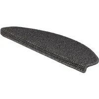 Produktbild KARAT Stufenmatte Kalkutta Sisaloptik Anthrazit 23,5 x 65 cm Halbrund