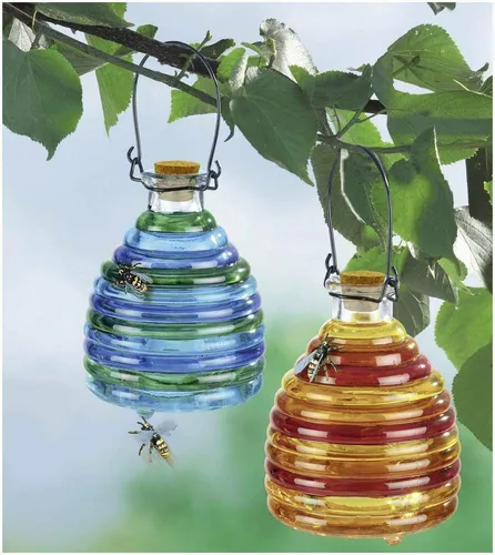 Maximex Wespenfalle aus Glas farbig 2er-Set -