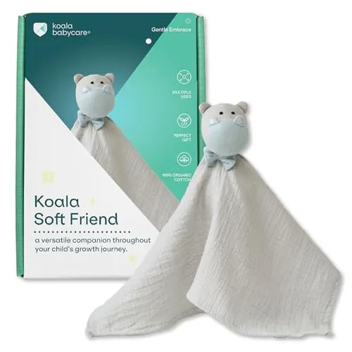 KOALA BABYCARE Schnuffeltuch Baby aus Bio-Baumwolle 40x40 cm - Schmusetuch Junge & Mädchen mit Füllung aus Polyester - Kuscheltier ab 0 Monate - Weiches Kuscheltuch für Neugeborene