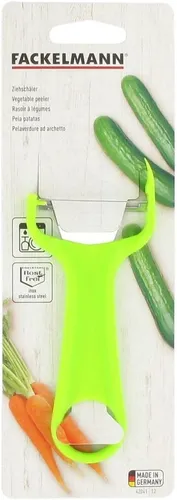 Fackelmann Sparschäler 42041 - Farbig sortierter Ziehschäler mit Edelstahlklinge - Besteck-Einzelteile: Hochwertiger Sparschäler mit beweglicher Edelstahlklinge, ideal für Rechts- und Linkshänder. Leicht zu reinigen und spülmaschinengeeignet - Made in Germany.