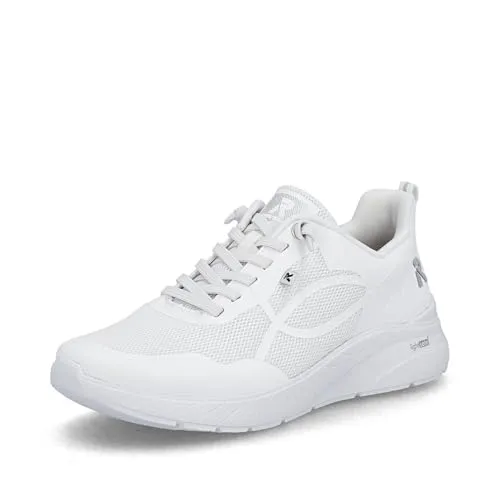 Rieker Damen Sneaker - Weiß, Größe 42, Normal - Modischer Damen Sneaker in Weiß von Rieker mit Gummizug-Schnürung für schnellen Einstieg. Leicht und bequem, ideal für Alltag und Freizeit – für einen stylishen Auftritt!