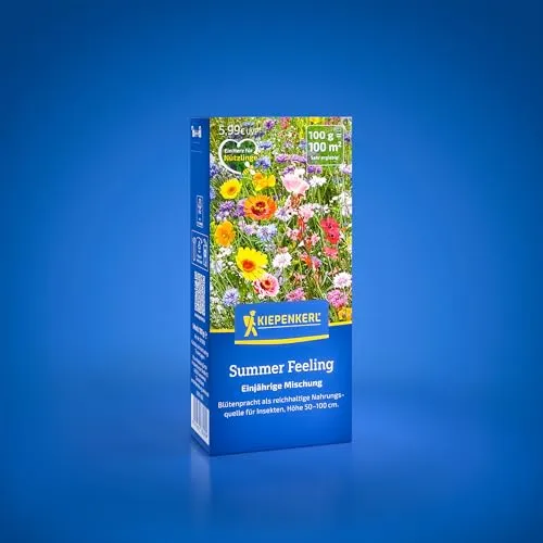 Kiepenkerl Blumensamen-Mischung Summer Feeling 1078000 - Blumenpracht als reichhaltige Nahrungsquelle für Insekten - Wildblumensamen, Blumenwiese