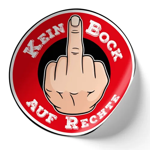 2er Set Autoaufkleber Kein Bock auf Rechte 10x10cm Anti Sticker Auto Laptop R218