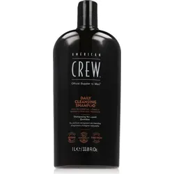 American Crew Daily Cleansing Shampoo 1000 ml - Shampoo für Männer, 1000 ml, reinigt effektiv die Kopfhaut und gibt dem Haar seine natürliche Schönheit zurück. Vegan und ohne Silikone, ideal für die männliche Hautpflege.