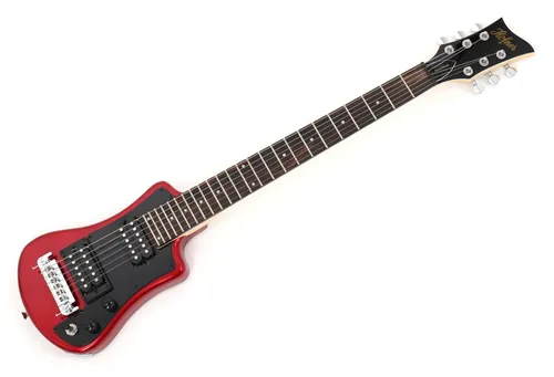 Höfner Shorty Deluxe E-Gitarre RD - Gitarren, kompakte Bauweise für einfachen Transport und hervorragenden Klang mit Höfner Open Humbucker Tonabnehmer.