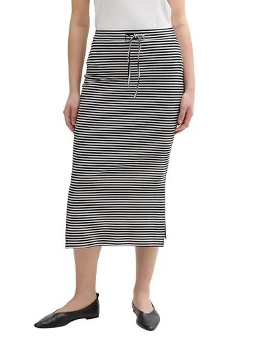 TOM TAILOR Damen Midi Rock - Stylischer Midi-Rock für Damen von Tom Tailor, bietet optimale Passform und hohen Tragekomfort für jeden Anlass.