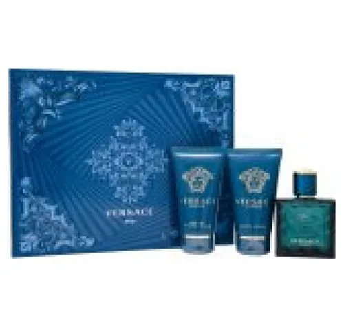 Versace Eau de Toilette Eros Geschenkset 50ml EDT - Herrendüfte - Enthält 50ml EDT, 50ml Aftershave Balsam und 50ml Duschgel für ein komplettes Dufterlebnis.