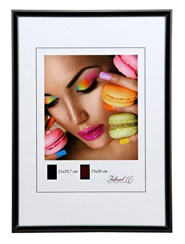Ideal Life Kunststoff Bilderrahmen Wanddeko Collage Poster Bilder Foto Rahmen: Farbe: Schwarz | Format: 30x45