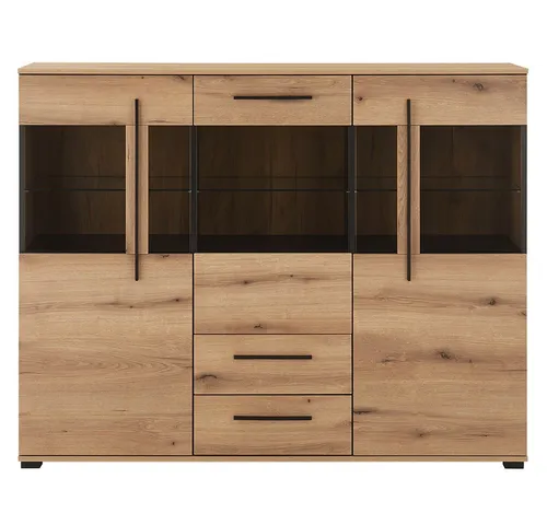 Lomadox Highboard COLORADO-61, Highboard 160 cm breit in Eiche Nb.