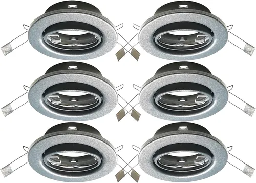 Einbaustrahler anthrazit rund ohne Leuchtmittel mit Fassung 6729-061KF Trango 6