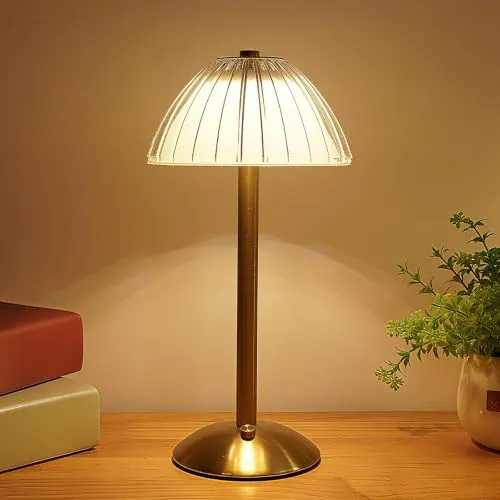 LANMOU Kabellose Tischleuchte, LED Tischlampe mit Akku