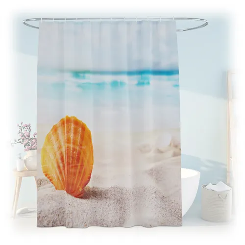 Duschvorhang Badewannenvorhang Badezimmer Vorhang 180x200cm mit Motiv Polyester
