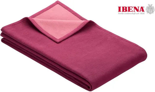 IBENA Wohndecke Cotton Pur, violett/altrosa in lila von IBENA