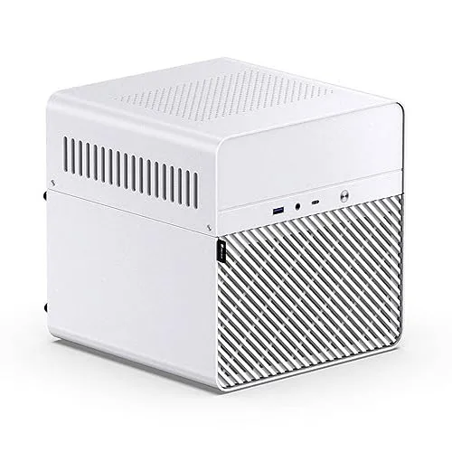 N2 Mini-ITX Case - Weiß - PC-Gehäuse für Mini-ITX, ideal für NAS-Systeme, mit Platz für 5 Laufwerke und modernen Anschlüssen wie USB 3.1 Type C, optimal für kompakte Builds.