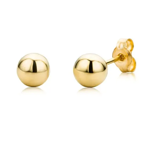 MIORE Schmuck, Goldohrringe Damen, Ohrstecker Gold 375 9 Kt, Ohrringe Kugeln, Ohrringe Gold, Kugel Piercing Ohr, Damenohrringe aus Echtgold, goldene Ohrstecker Damen, Ohrschmuck
