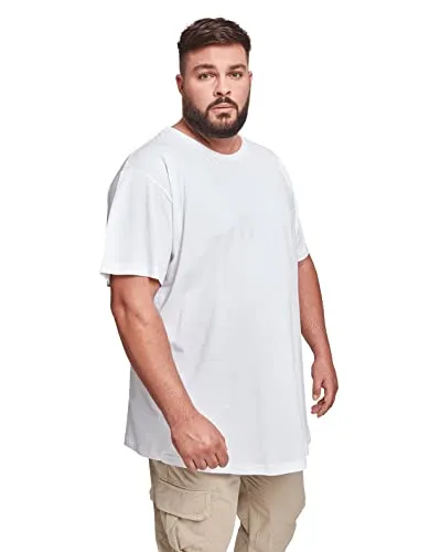 Urban Classics Herren Shaped Long Tee T-Shirt, Weiß (white), L