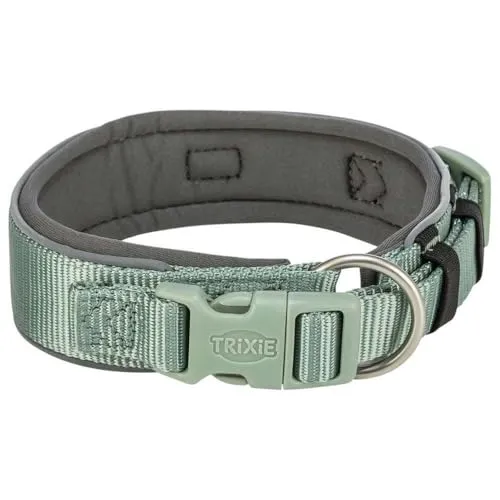 Trixie Premium Hundehalsband grün Graphit M/L 40-48 cm von Trixie