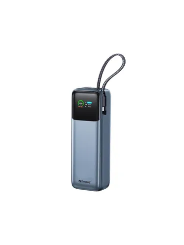 Sandberg All-in1 Powerbank 20000 PD130W - Grau - Leistungsstarke 20000 mAh Powerbank mit schnellem PD-Laden, ideal für unterwegs und vielseitig einsetzbar.