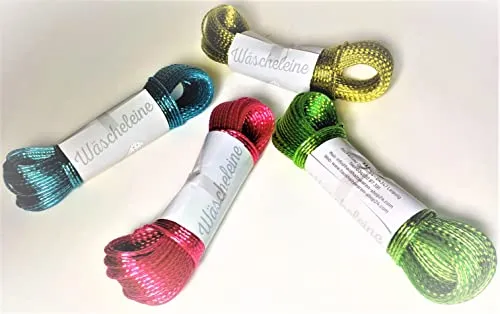 K&B Vertrieb Wäscheleine 30m mit Stahleinlage Stahlseil Stahlseilwäscheleine Wäsche Leine extra stark 709a (gelb, 1)