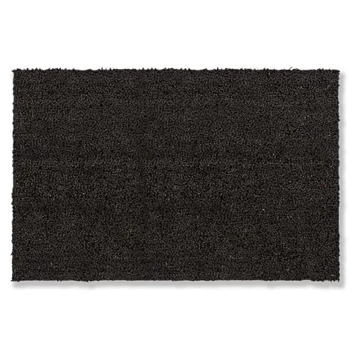 Carpido rutschfeste Kokosmatte - 40 x 60 cm Schwarz - nachhaltige Naturfaser für den überdachten Außenbereich - 100% Kokos Fußmatte - Antibakterielle Türmatte