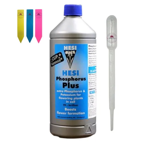 Hesi Phosphor Plus 1 Liter mit Dosierpipette & 3 Pflanzenschilder - Hesi Phosphor Plus 1L – Hochwertiger Blütendünger, ideal für die späte Blütephase. Inkl. Dosierpipette & 3 Pflanzenschilder für einfache Anwendung und optimale Nährstoffzufuhr.