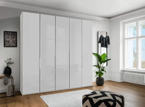 WIEMANN Monaco 1000 Kleiderschrank - Moderner Schlafzimmerschrank mit 5 Drehtüren und 6 Regalfächern, ideal für eine stilvolle und praktische Aufbewahrung in Ihrem Schlafzimmer.