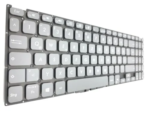 T-ProTek DEUTSCHE - Tastatur Keyboard Grau Ohne Rahmen kompatibel für Asus VivoBook 15 F512FA