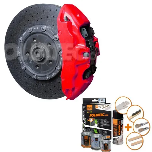 Foliatec FT2185 Bremssattellack Motorlack SET Neon Rot Bremssattel Reiniger