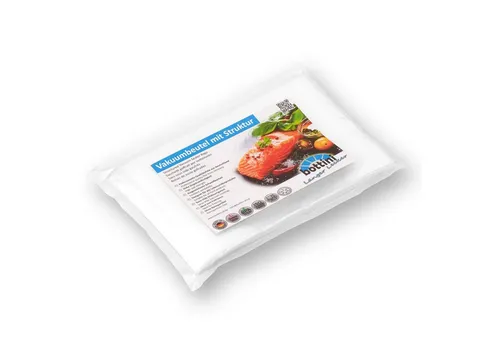 Bottini Vakuumierbeutel 200 Stück - 17 x 30 cm - Folienbeutel für alle Vakuumierer, besonders durchstoßfest (105µm) und ideal für die langfristige Aufbewahrung von Lebensmitteln. Made in Germany, hygienisch und umweltfreundlich.