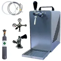 BieTal® Bierzapfanlage - 30 Liter/h mit Kühlung und CO2 Set - Mini-Zapfanlage für bis zu 15 Personen, kühlt schnell und effizient bis zu 30 Liter Bier pro Stunde - ideal für Partys und Veranstaltungen.