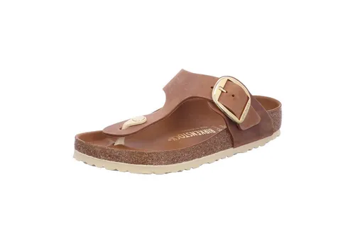 BIRKENSTOCK GIZEH BIG BUCKLE Zehentrenner in Braun, Größe 37 - Sandalen von BIRKENSTOCK mit großem Schnallen-Design und optimalem Tragekomfort, ideal für warme Tage.