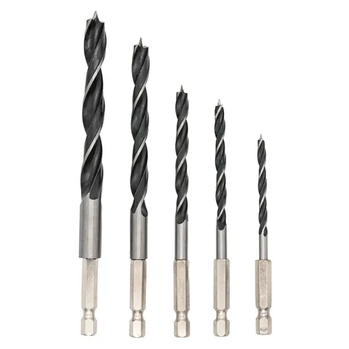 Holzbohrer Spiralbohrer Bohrersatz Bit Bohrer Sechskantschaft Holz Set 5 tlg