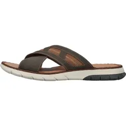 RIEKER Pantolette - Sommerschuh mit weicher Innensohle, Gr. 42, dunkelbraun-nussbraun - Wanderschuhe, ideal für warme Tage, mit bequemer Innensohle für hohen Tragekomfort.