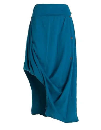 Vishes Damen A-Linie Rock Baumwolle Vintage türkis 38-40 - Eleganter A-Linien Rock aus 100% Baumwolle, knielang und mit elastischem Bund für hohen Tragekomfort. Ideal für Freizeit und besondere Anlässe – vielseitig kombinierbar!