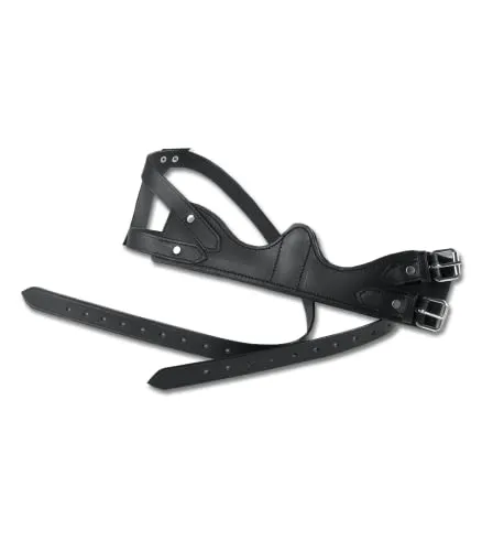 WALDHAUSEN Kopperriemen aus Leder, schwarz in schwarz von Waldhausen