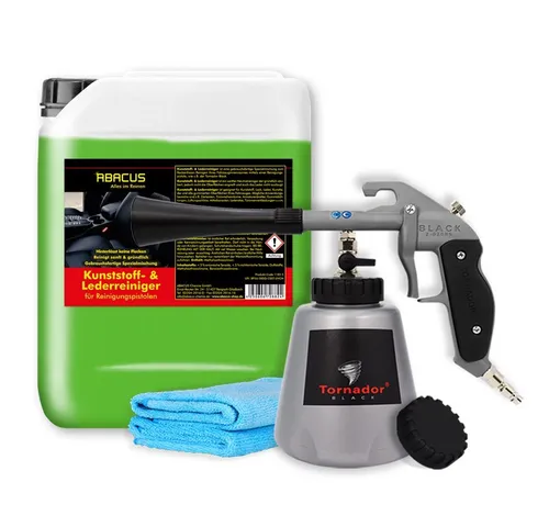ABACUS Tornador Set - Tornador Black Z-020RS Reinigungspistole - Autopflege & Motorradpflege: Hochwirksame Reinigung ohne Flecken, ideal für KFZ und Möbelpflege – Made in Germany.