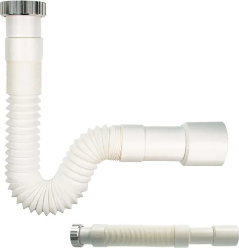 tecuro flexibler Geruchsverschluss 1 1/4 Zoll auf Ø 32/40, ausziehbar 320-700 mm