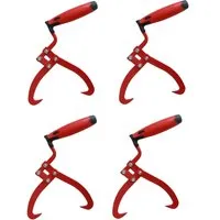 TRUTZHOLM Handpackzange Set 4x - Handpackzangen für Forst- und Gartenarbeiten, max. Traglast 10 kg, Öffnungsweite 18 cm - erleichtern den Transport von Holz und Steinen.