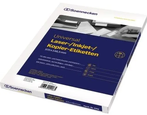 Etiketten Universaletiketten weiß 105x148,5mm A4 VE=400 Stück