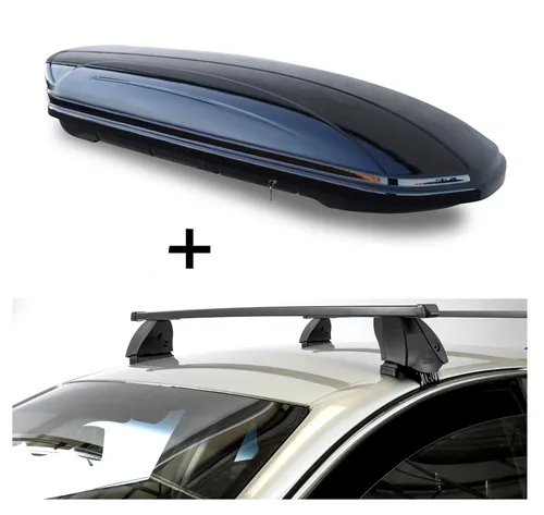 Dachbox VDPMAA580L+Dachträger K1M für für Smart Forfour W453 5Türer ab 14