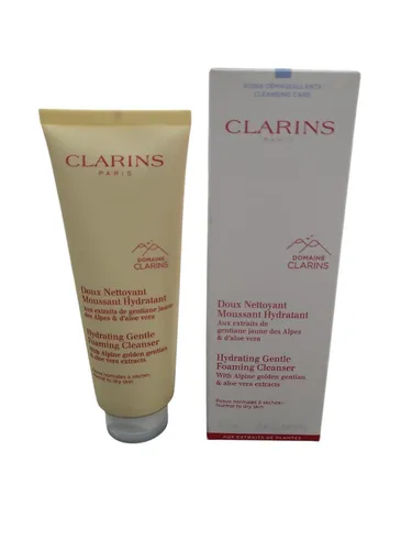 Clarins Cleansing Hydrating Gentle Foaming Cleanser 125 ml - Gesichtsreinigung für Damen, entfernt effektiv Make-up und spendet Feuchtigkeit für eine weiche, perfekt gereinigte Haut.