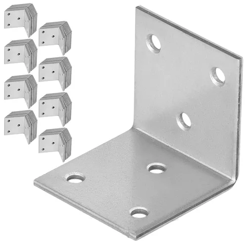 KOTARBAU® 100 Stk. Winkelverbinder 40 x 40 x 40 mm – Stabiler Balkenverbinder aus verzinktem Stahl