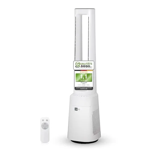 aeco AirX Guard 2-in-1 Turmventilator mit H13 HEPA Luftreiniger - Turmventilator und Luftreiniger in einem: Der aeco AirX Guard sorgt für frische Luft und entfernt 99,97 % der Schadstoffe. Ideal für Allergiker und Familien, leise im Betrieb und mit 10 Geschwindigkeiten.