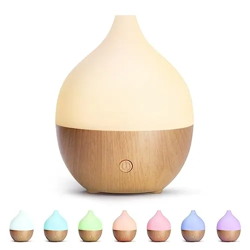 SALKING Aroma Diffuser 100ml - Ätherische Öle für Aromatherapie - Duftöldiffusoren mit automatischer Abschaltfunktion und warmem Nachtlicht. Ideal für Zuhause und Büro, sorgt für eine entspannende Atmosphäre und steigert Ihr Wohlbefinden.