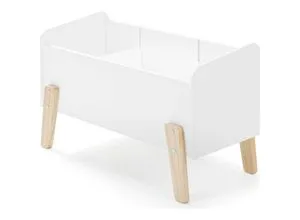 Vipack Spielkiste Kiddy - Weiß mit 3 Fächern - Praktische Spielkiste für das Kinderzimmer, mit hochwertigem MDF und sicheren, gerundeten Kanten. Ideal zur Aufbewahrung von Spielzeug, bietet 3 Fächer für Ordnung und Übersichtlichkeit.